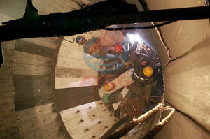 原煤仓施工现场