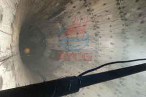 卸煤仓衬板施工现场